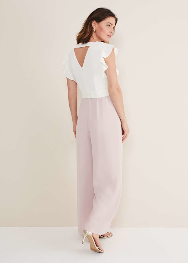 Kallie V Neck Frill Jumpsuit