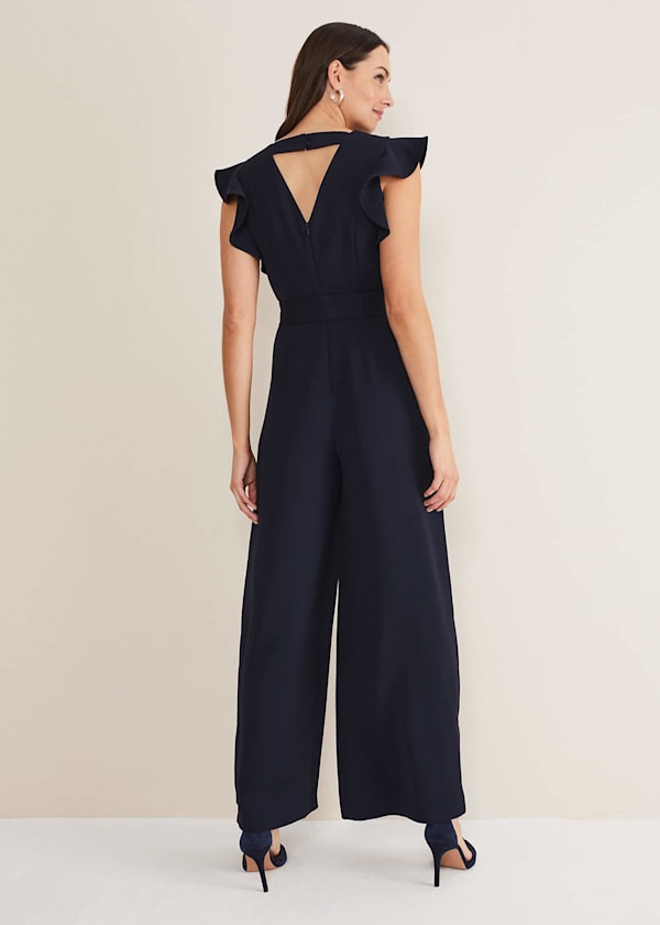 Kallie V Neck Frill Jumpsuit