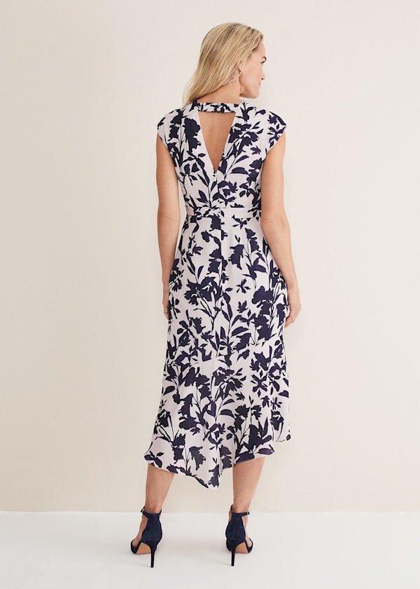 Willow Floral Cowl Neck Midi Dress