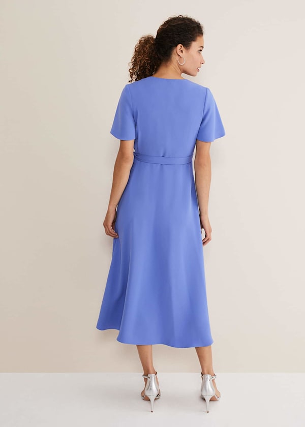 Julissa Ruffle Wrap Midi Dress