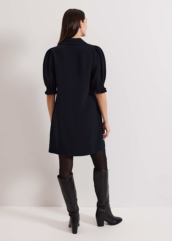 Candice Navy Zip Mini Dress