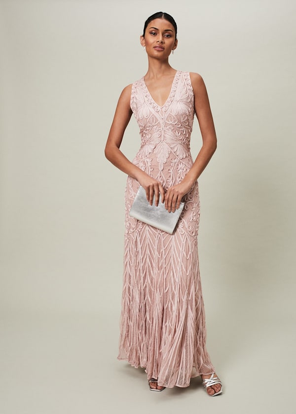 Marion Sequin Tapework Maxi Dress