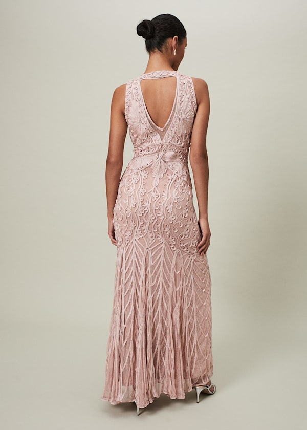 Marion Sequin Tapework Maxi Dress