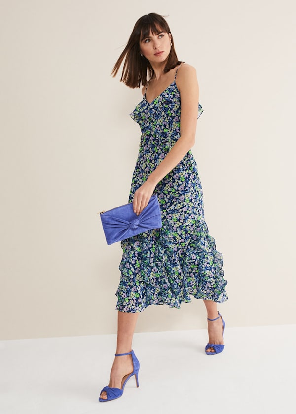 Catira Floral Ruffle Midaxi Dress