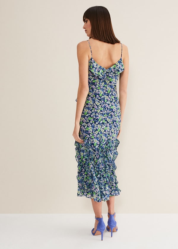 Catira Floral Ruffle Midaxi Dress