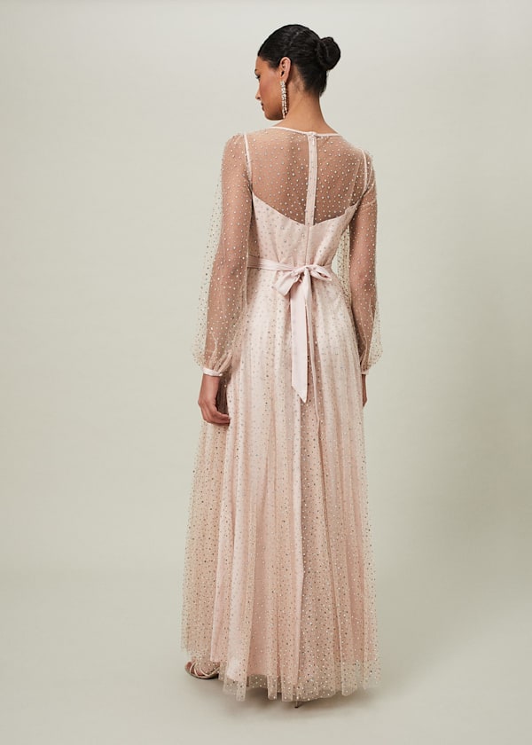 Ashley Embellished Sheer Maxi Dress
