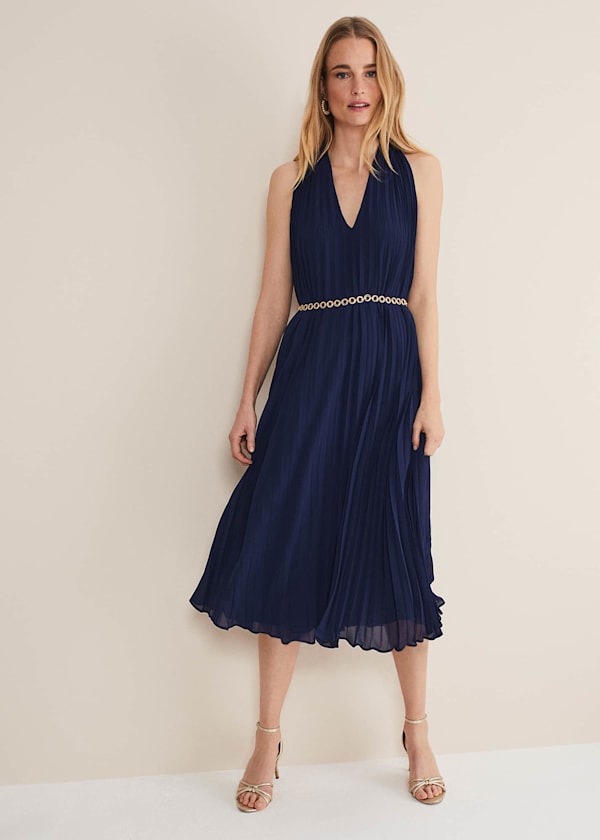 Tabitha Pleated Midi Dress