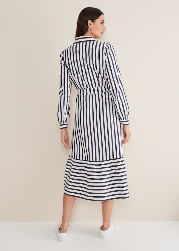 Henley Striped Midaxi Dress