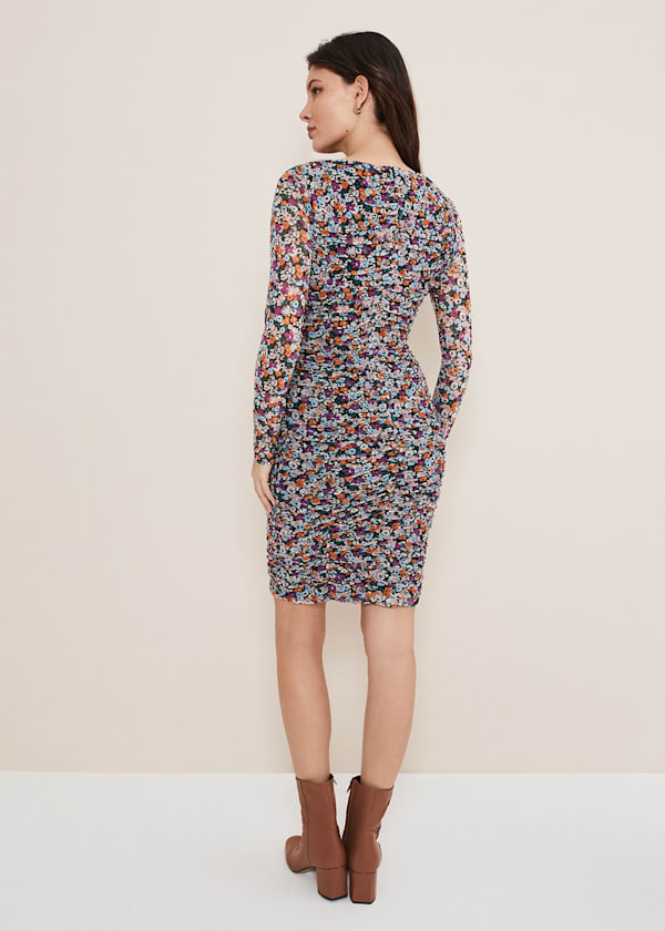 Serena Jersey Floral Midi Dress