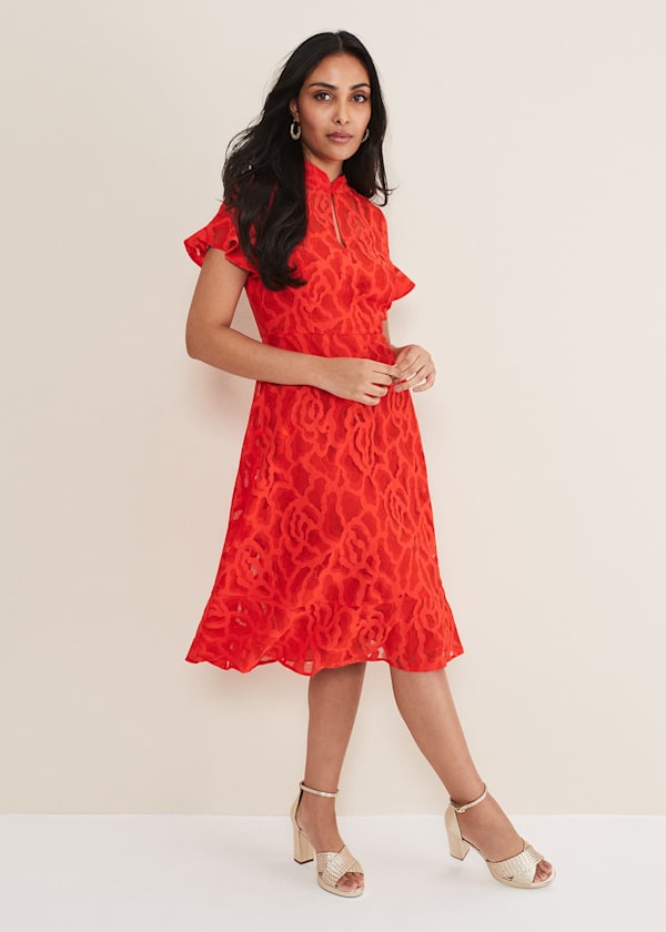 Petite Lulu Lace Midi Dress