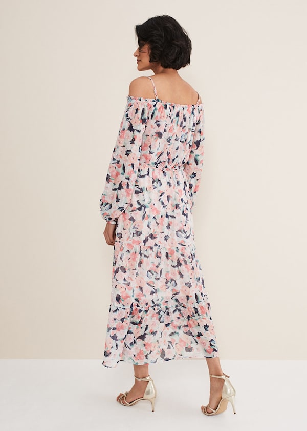 Vicky Off Shoulder Printed Dress