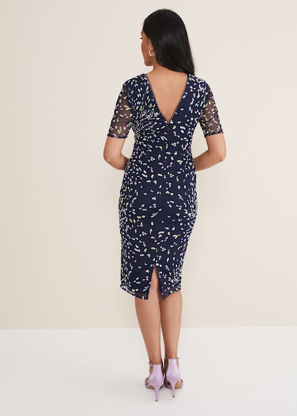 Petite Aileena Embroidered Dress