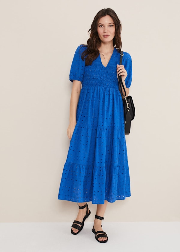 Gretta Broderie Midi Dress