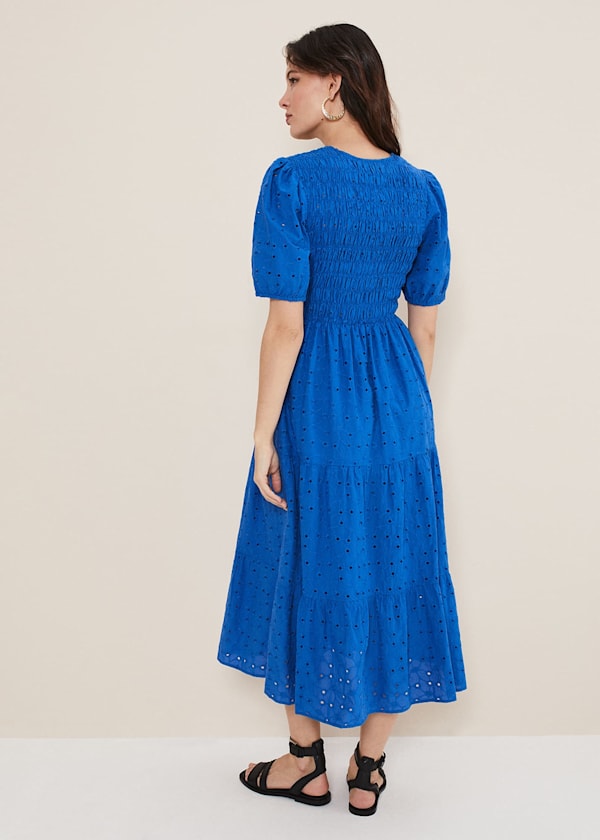 Gretta Broderie Midi Dress