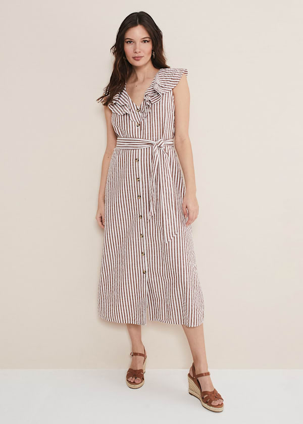 Jamilla Striped Midi Dress