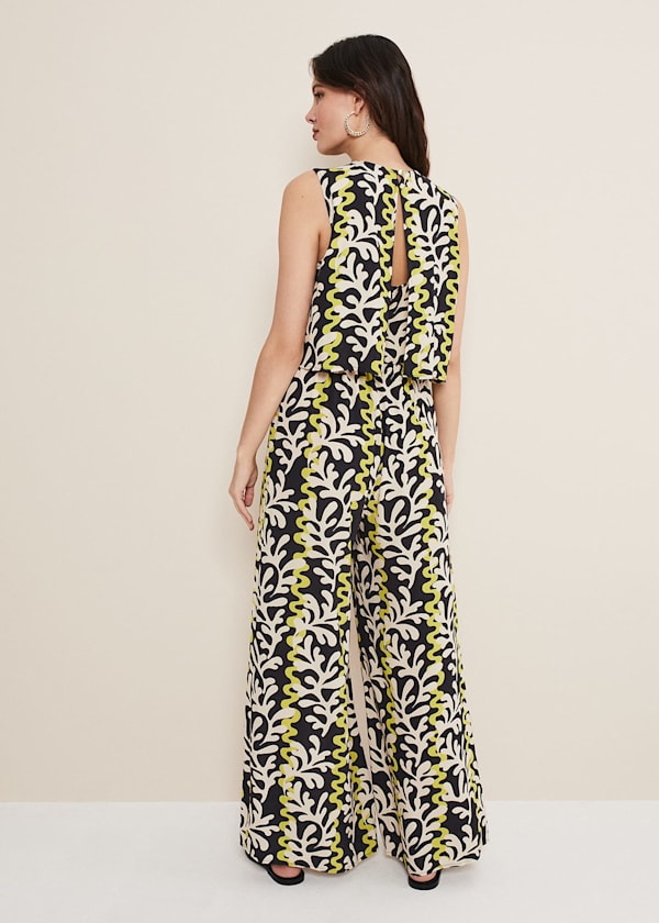 Aubrey Abstract Wide Leg Jumpsuit