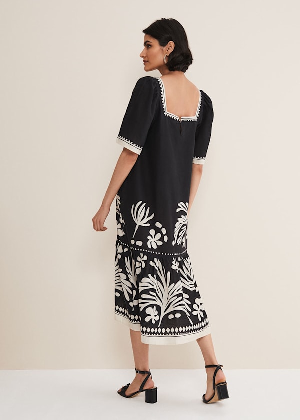 Claria Linen Midi Dress