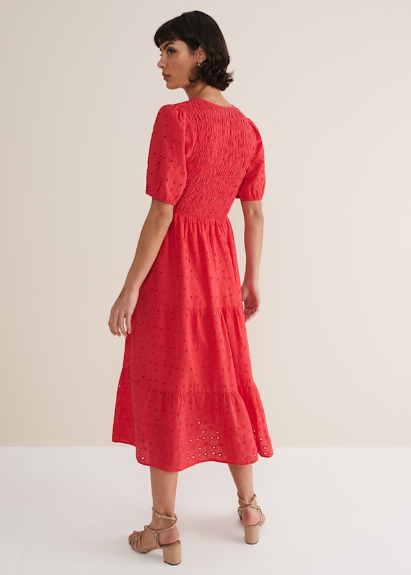 Gretta Broderie Midi Dress
