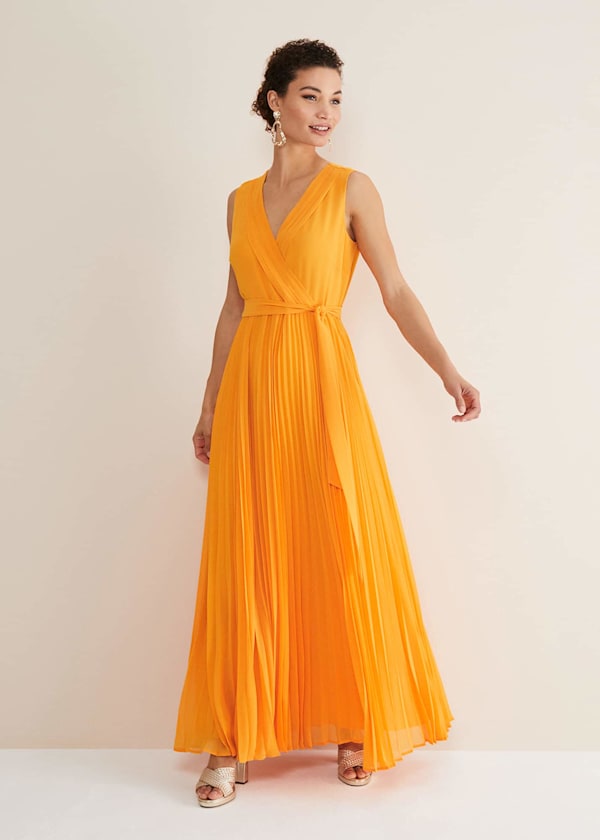 Mollie Pleat Maxi Dress