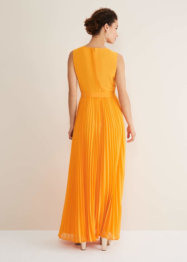 Mollie Pleat Maxi Dress