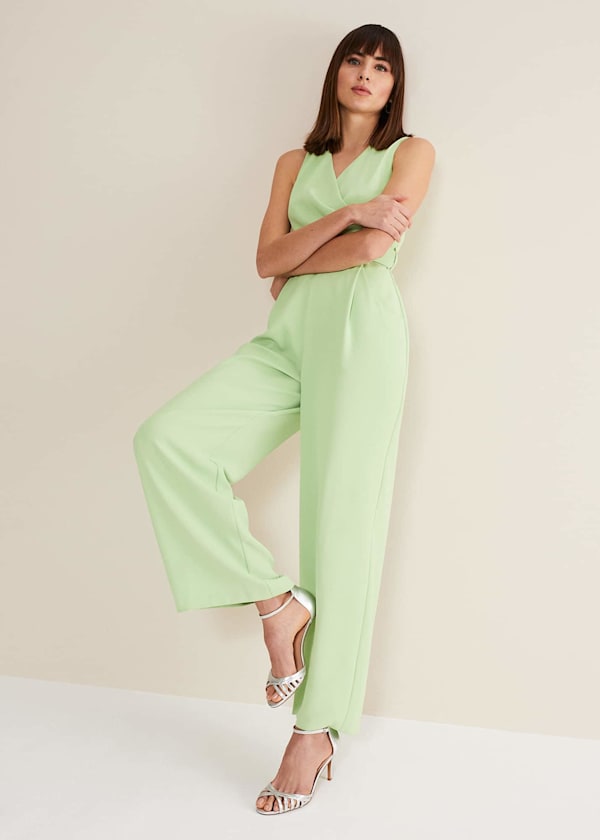 Lissia Green Wide Leg Jumpsuit