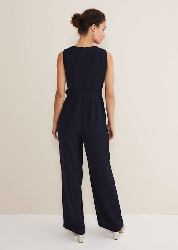 Lissia Navy Wide Leg Jumpsuit