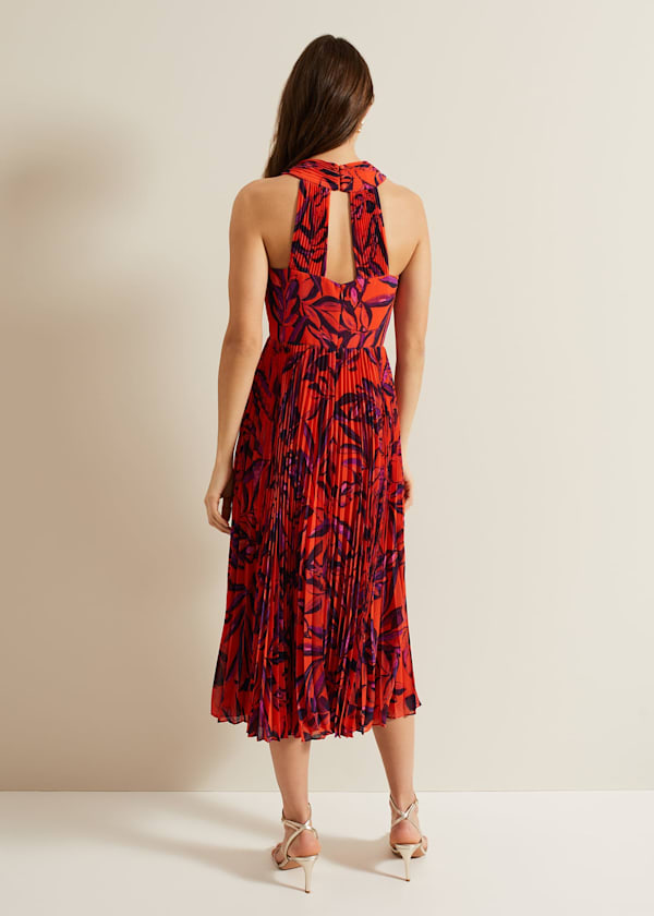 Sorella Pleated Midi Dress