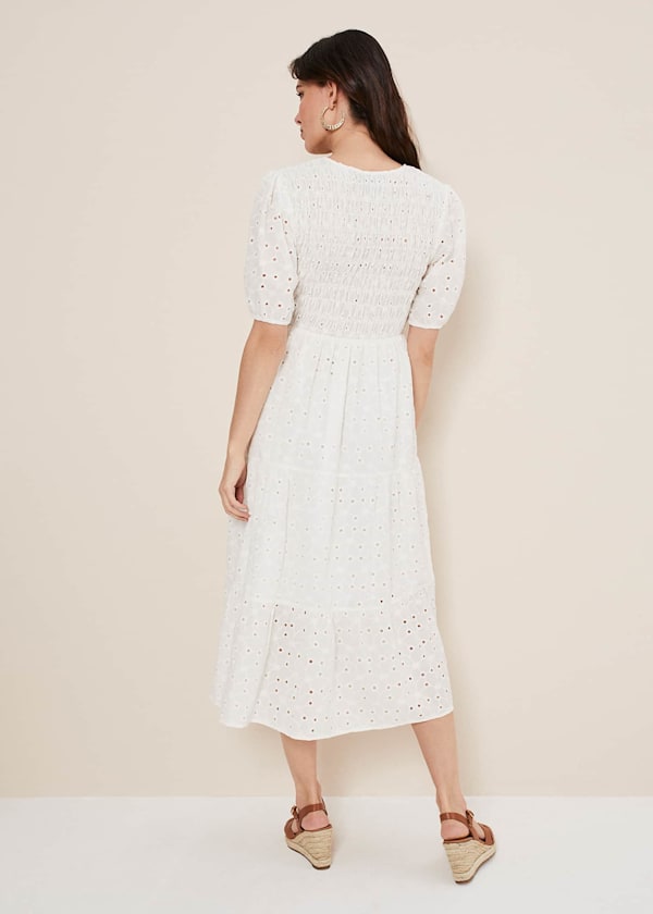 Gretta Broderie Midi Dress