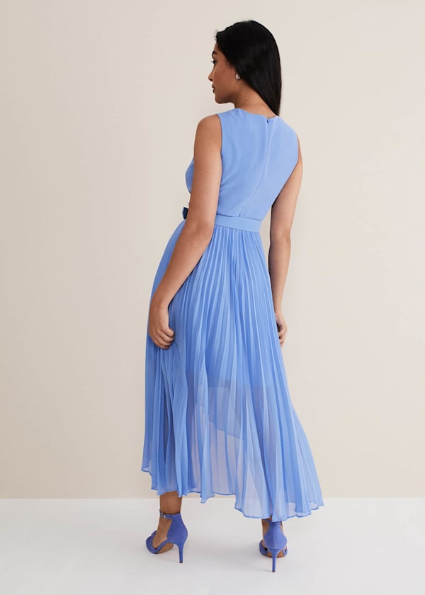 Petite Brianna Pleated Midaxi Dress