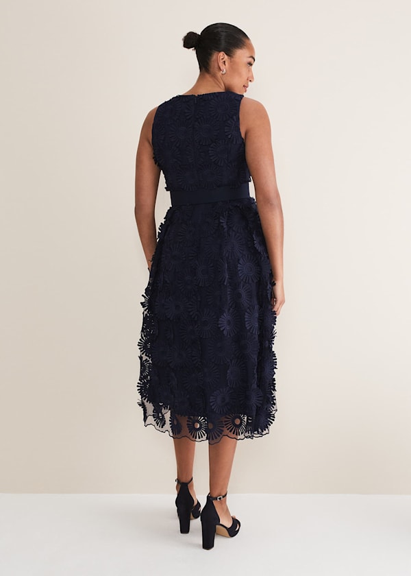 Flossy Lace Midi Dress