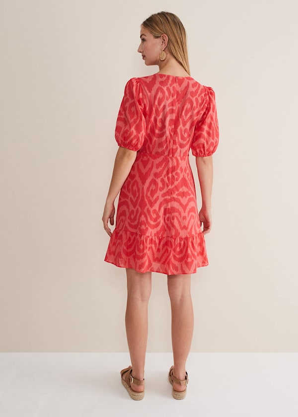 Krystal Cotton Abstract Mini Dress