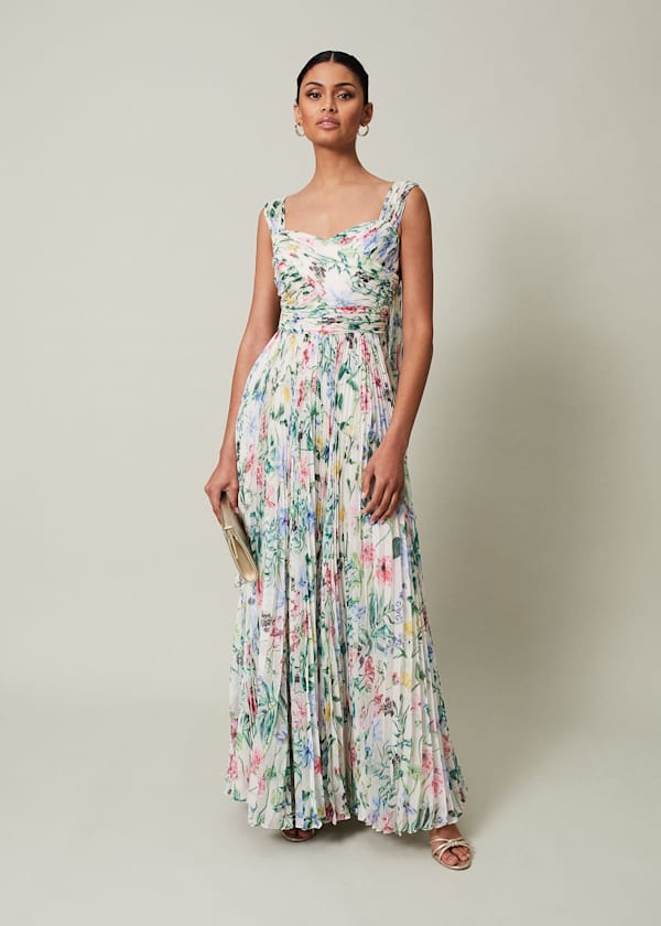 Gretel Floral Pleated Maxi Dress