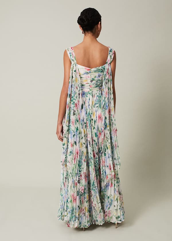 Gretel Floral Pleated Maxi Dress
