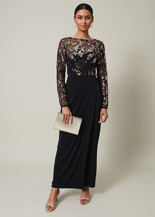 Jacinta Sequin Jersey Maxi Dress