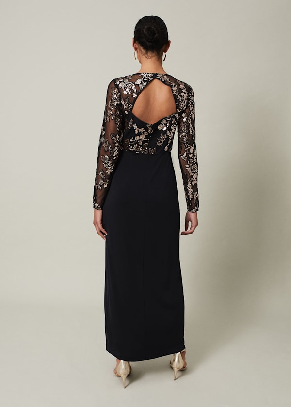 Jacinta Sequin Jersey Maxi Dress
