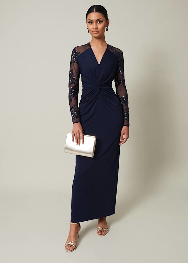 Layton Sequin Jersey Maxi Dress