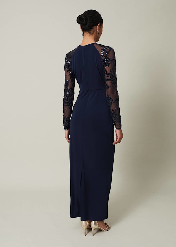 Layton Sequin Jersey Maxi Dress