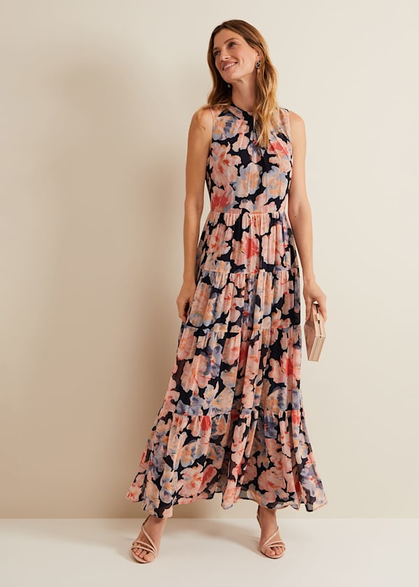 Vora Printed Tiered Maxi Dress