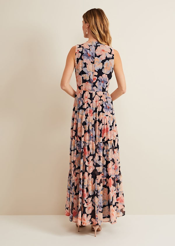 Vora Printed Tiered Maxi Dress