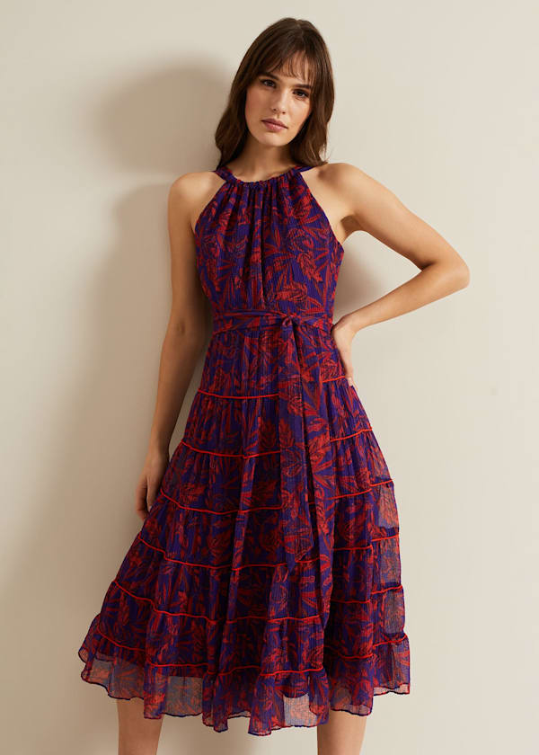 Gillian Halterneck Midi Dress