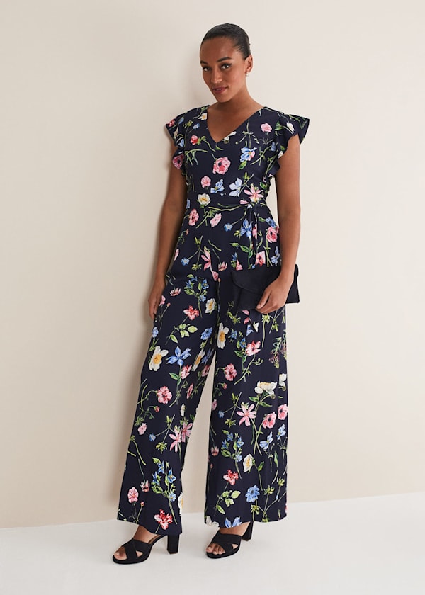 Kallie Floral Wide Leg Jumpsuit