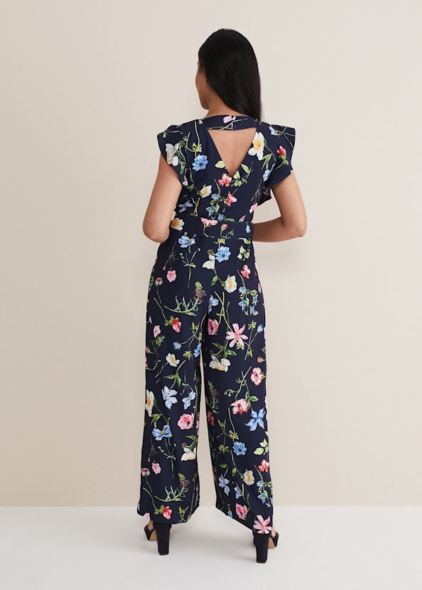 Petite Kallie Floral Wide Leg Jumpsuit
