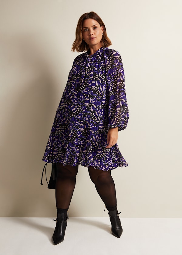 Aleka Abstract Swing Mini Dress