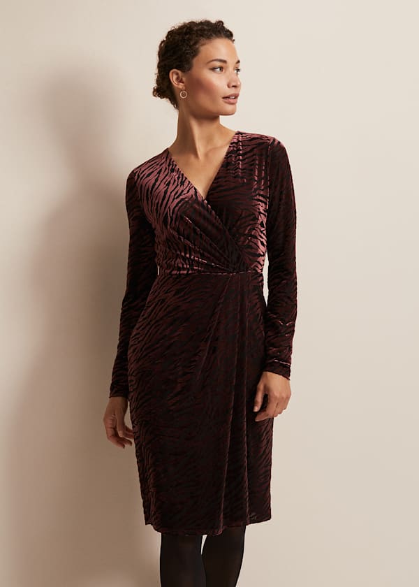 Elina Velvet Burnout Dress