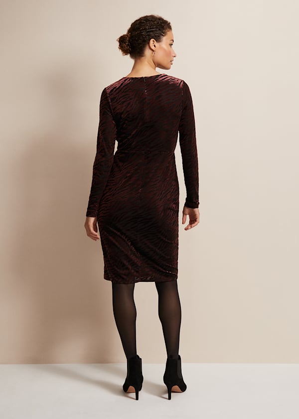 Elina Velvet Burnout Dress