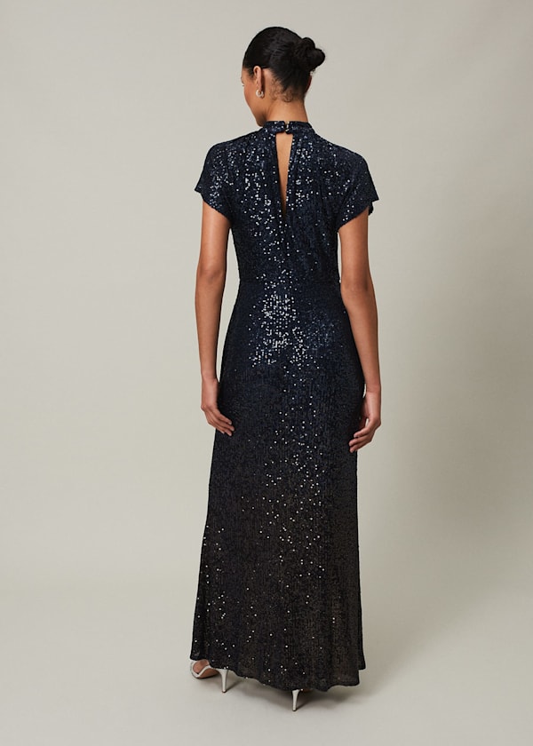 Kayla Sequin Ombre Maxi Dress