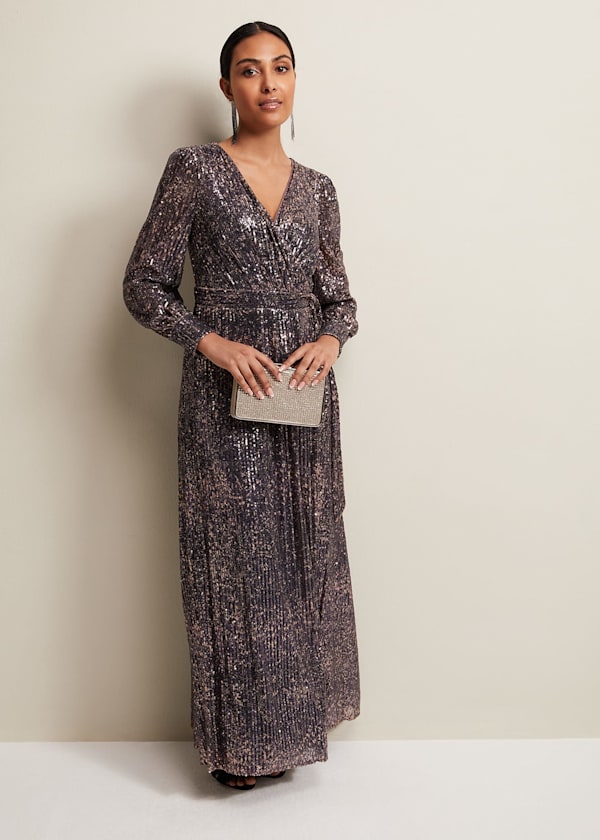 Petite Amily Sequin Maxi Dress