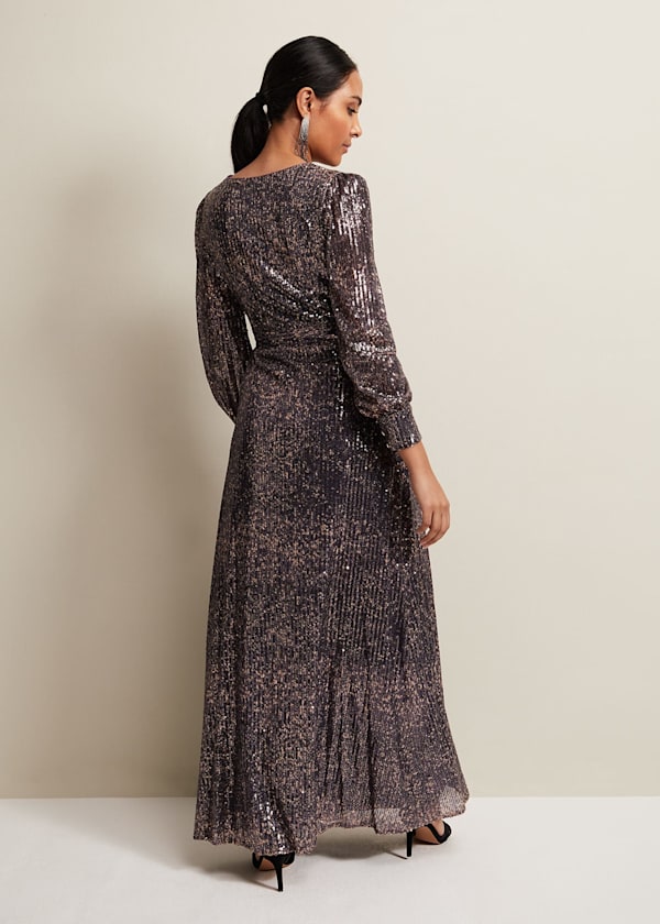 Petite Amily Sequin Maxi Dress