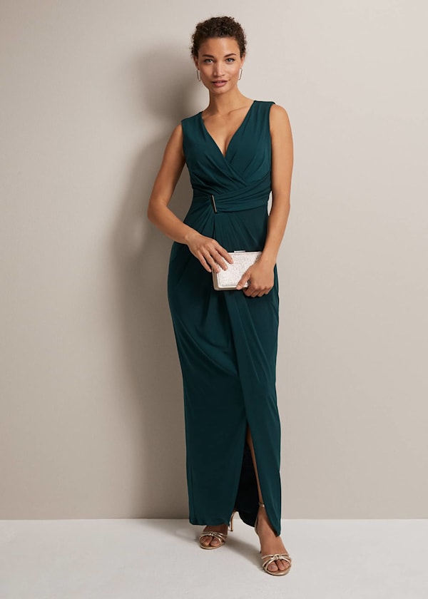 Christabel Dark Green Maxi Dress