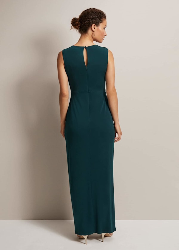 Christabel Dark Green Maxi Dress